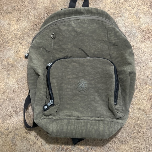 Kipling Handbags - Kipling Foldable Backpack Olive Green Nylon Lightweight Travel Daypack Tote Bag